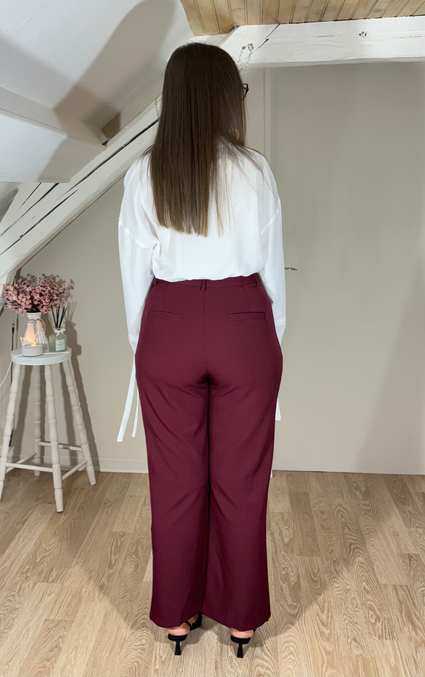 Pantalon tailleur – bordeaux