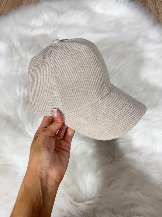 Casquette velours côtelé - beige