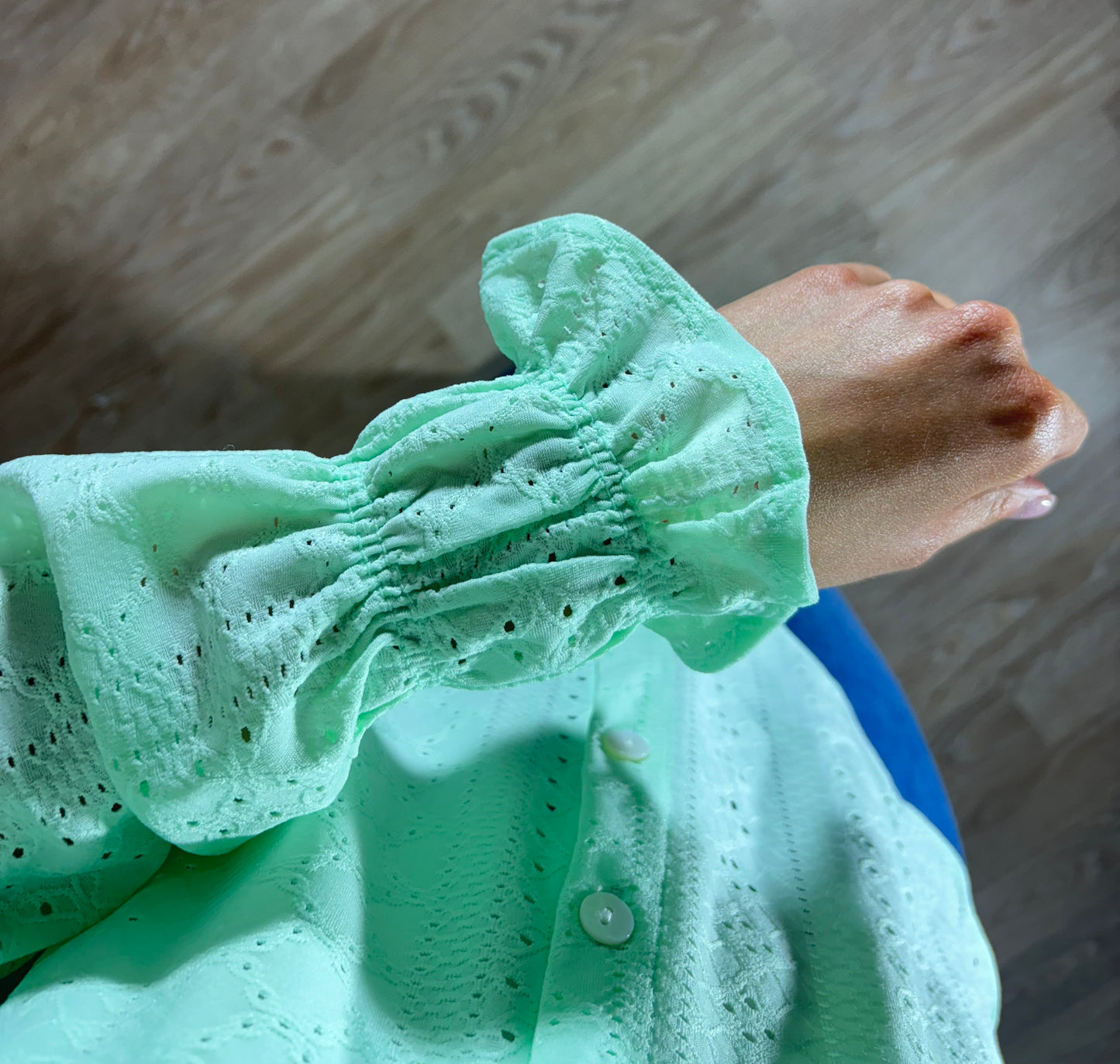 Chemisier broderie anglaise blanc ou vert