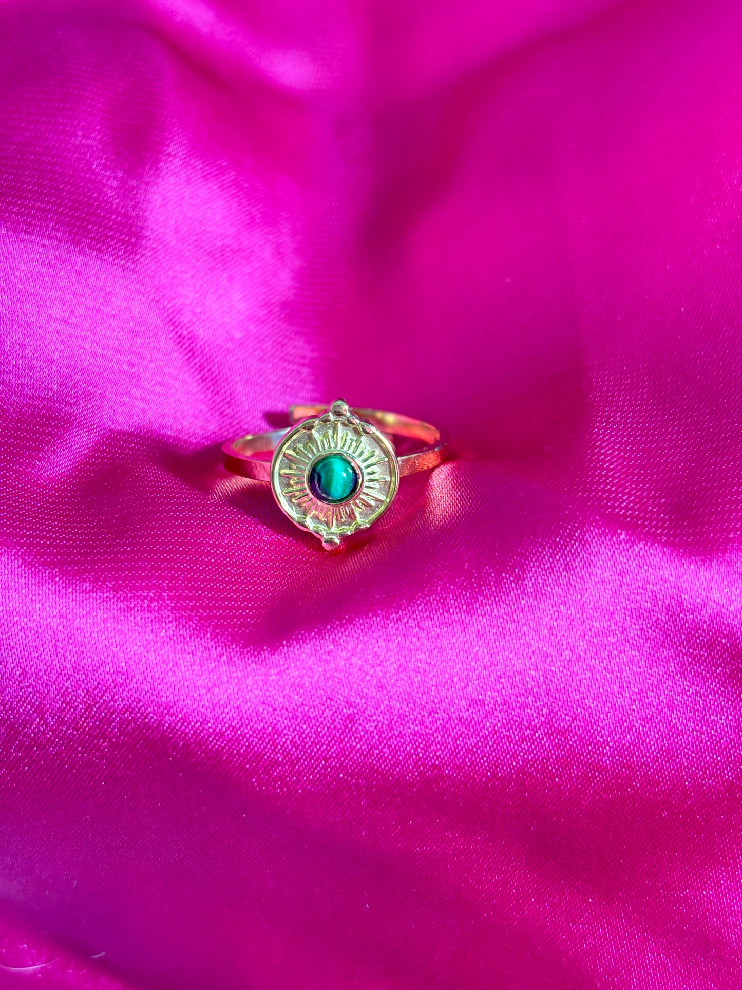 Bague soleil vert