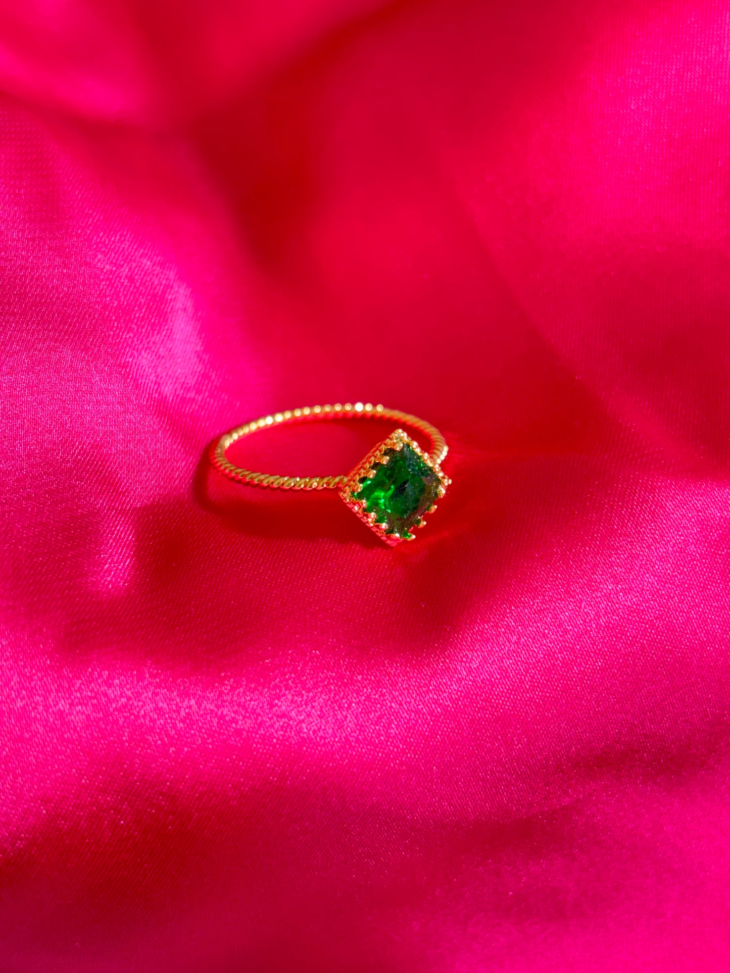 Bague pierre verte