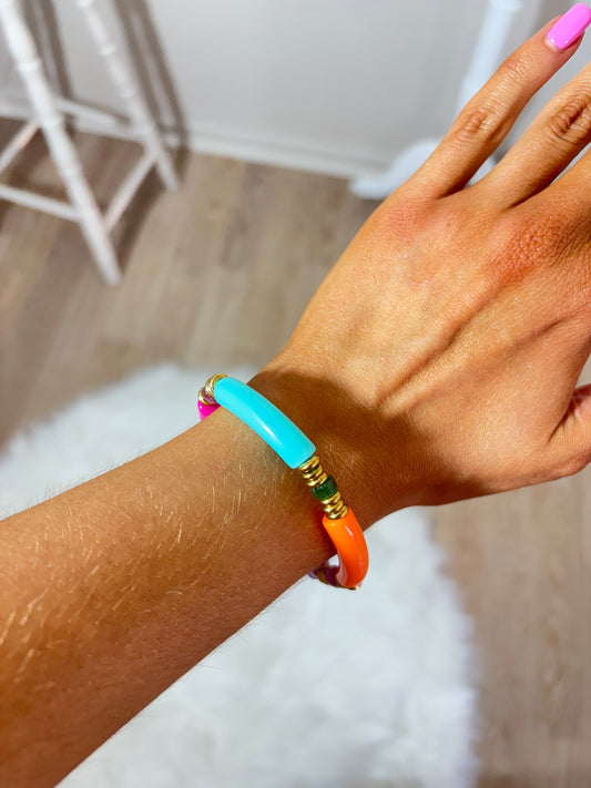 Bracelet tiges multicolores