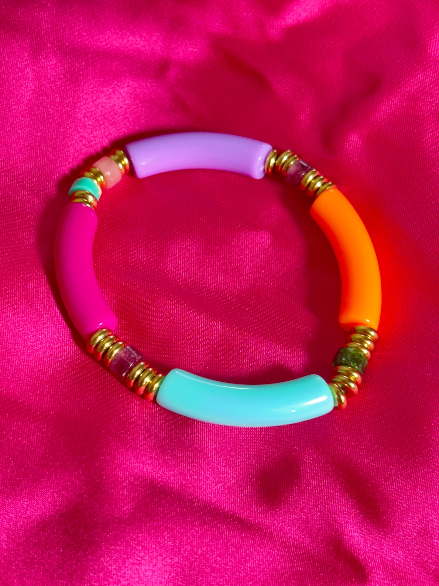 Bracelet tiges multicolores