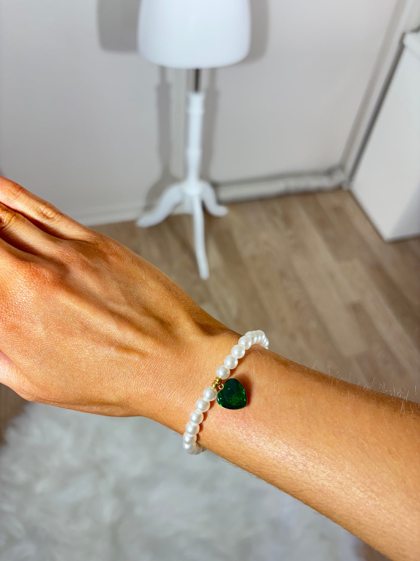 Bracelet cœur vert culture