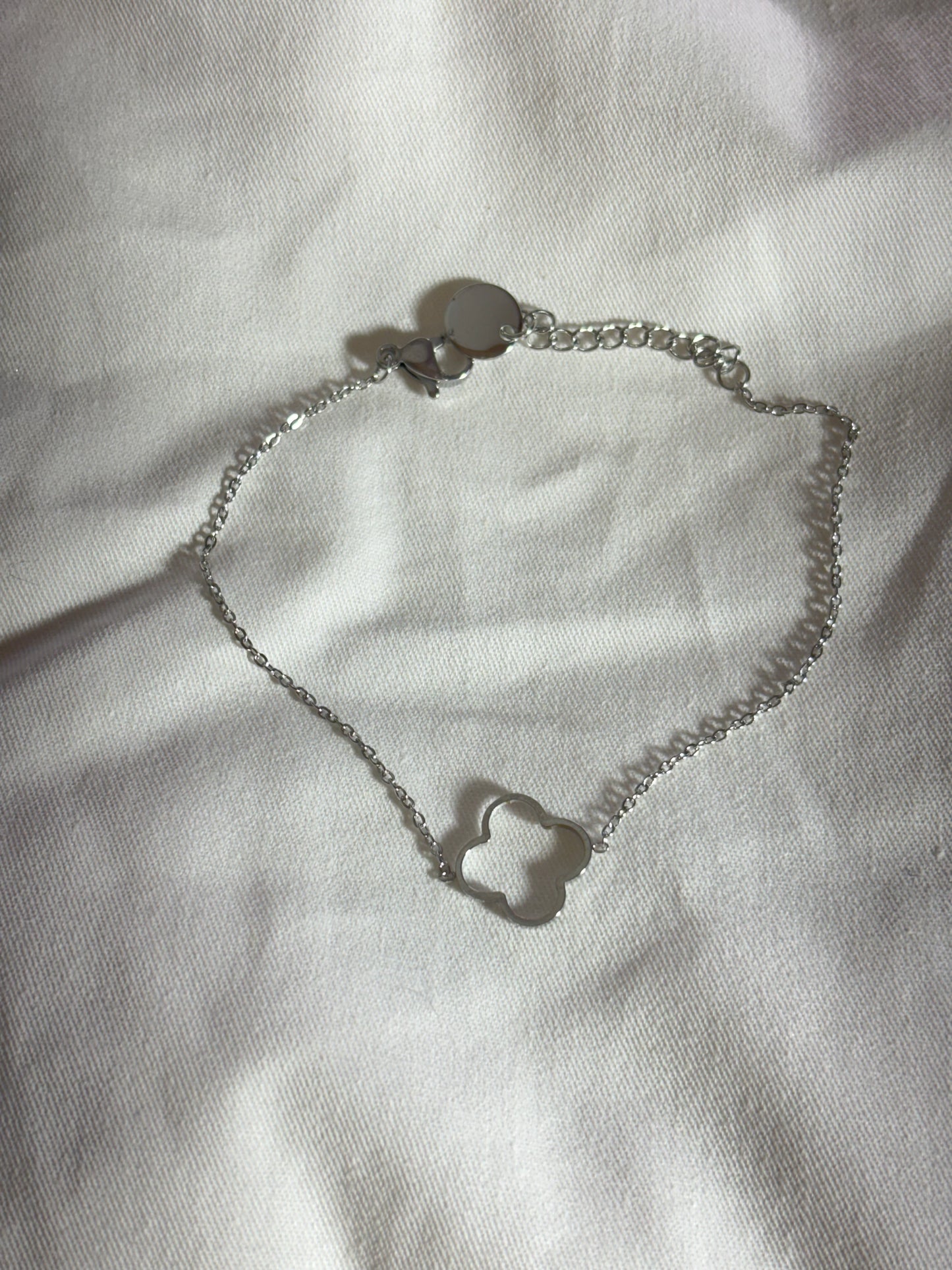 Bracelet trèfle - argent