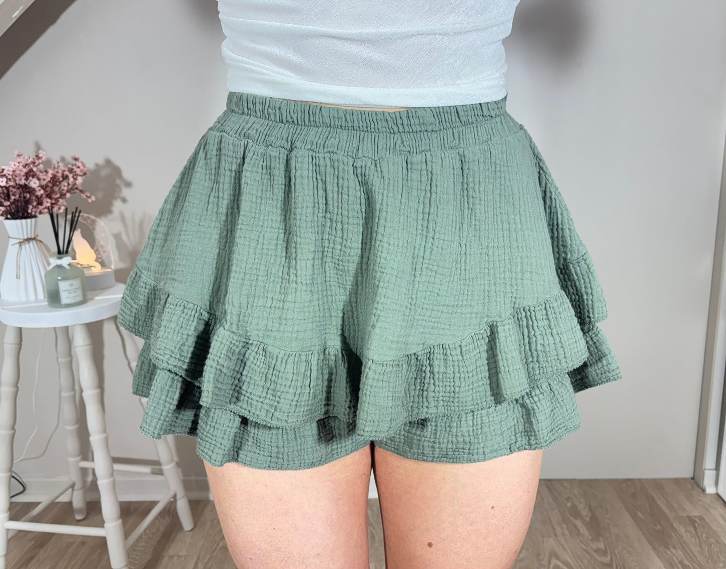 Jupe short gaze de coton