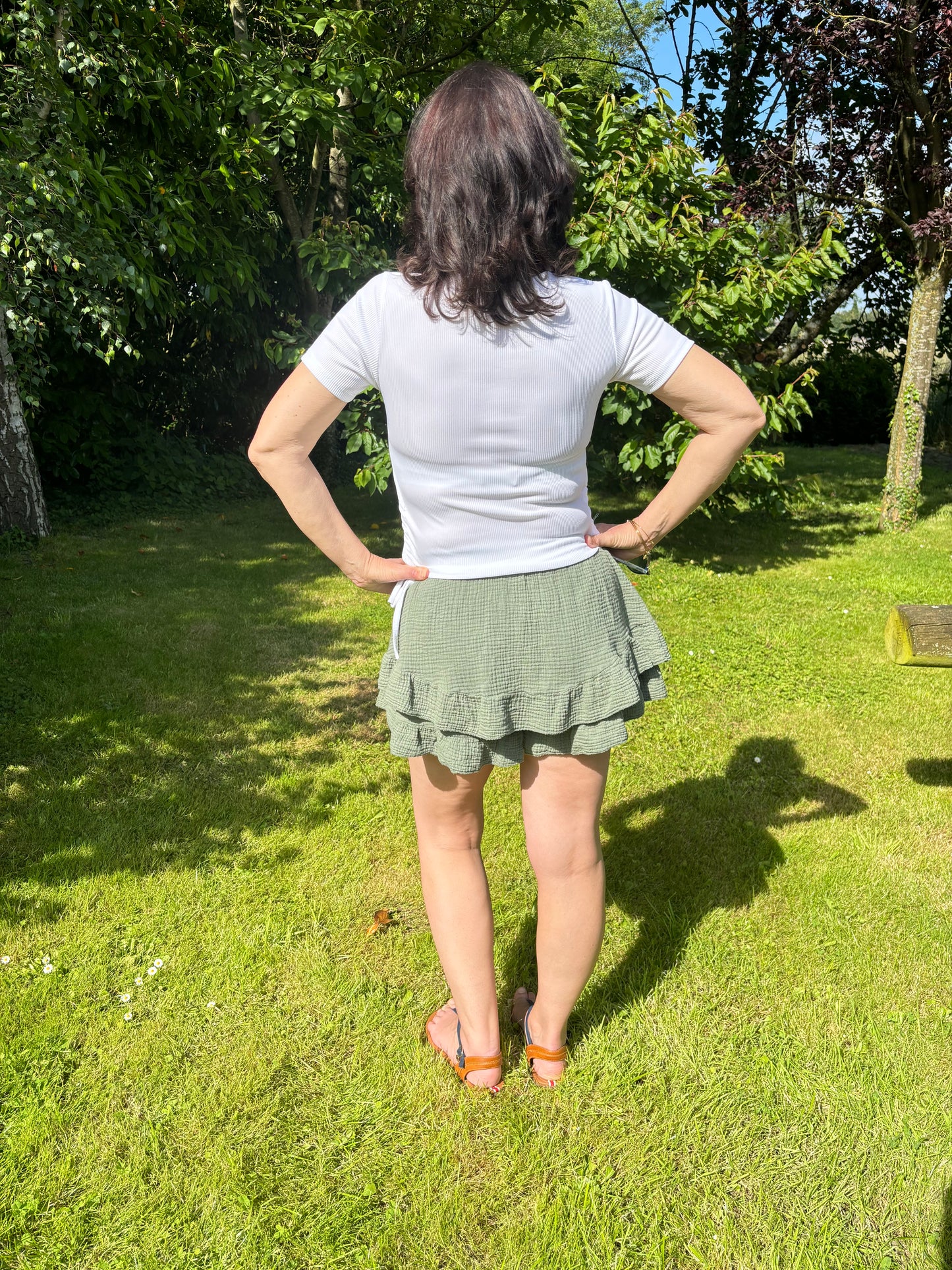 Jupe short gaze de coton